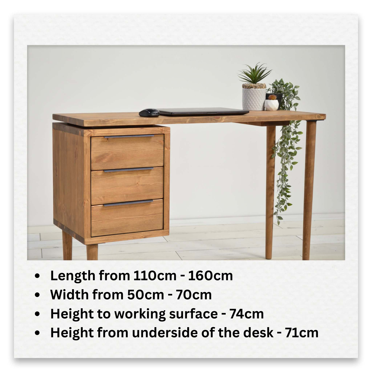 Mid - Century Executive Desk with Drawer Pedestal - Harvey