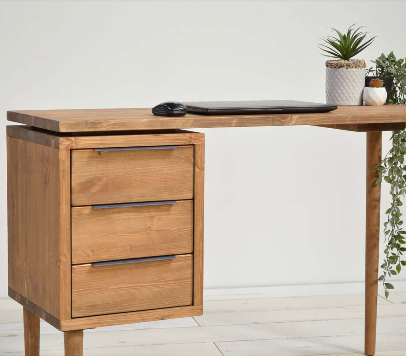 Mid - Century Executive Desk with Drawer Pedestal - Harvey