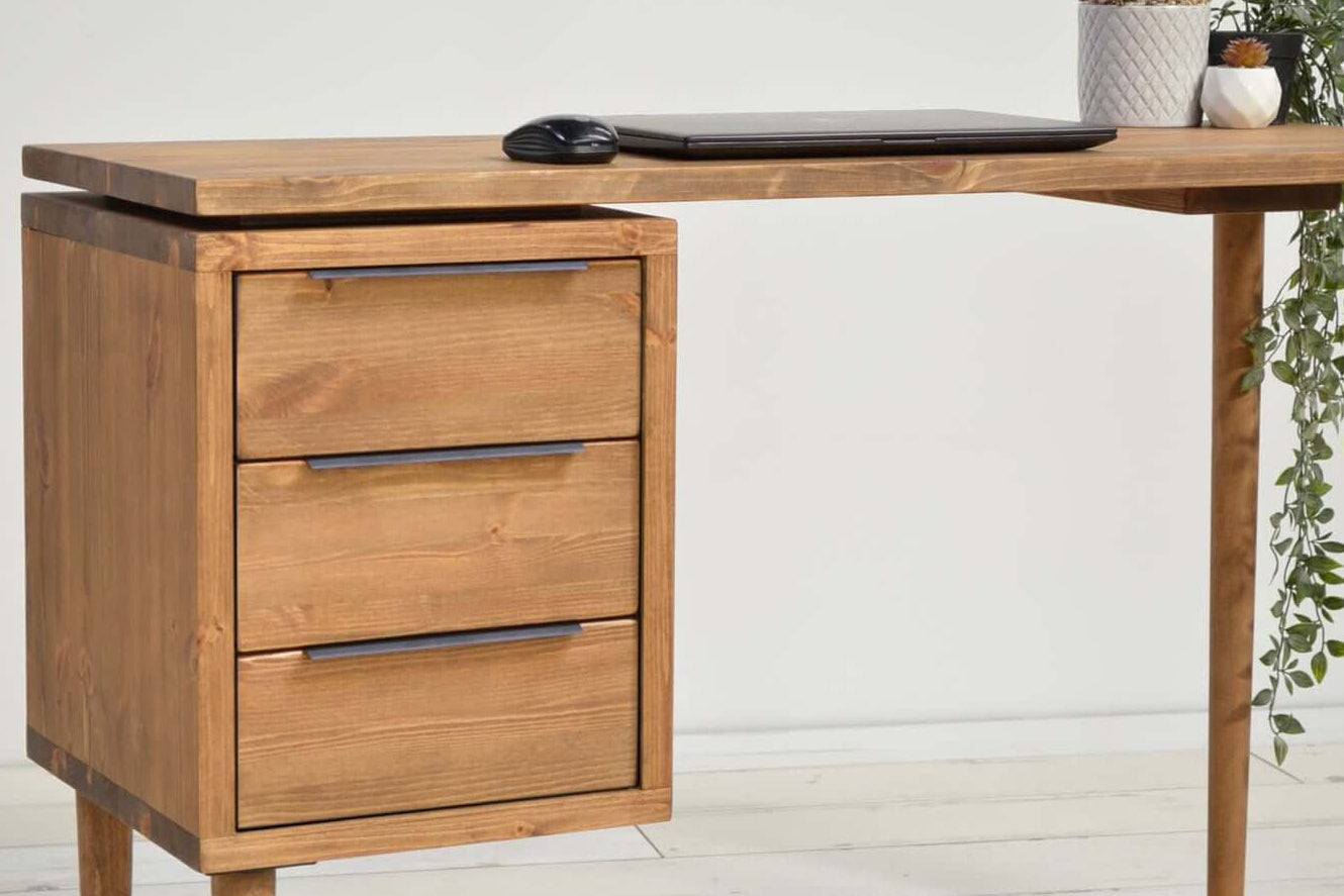 Mid - Century Executive Desk with Drawer Pedestal - Harvey