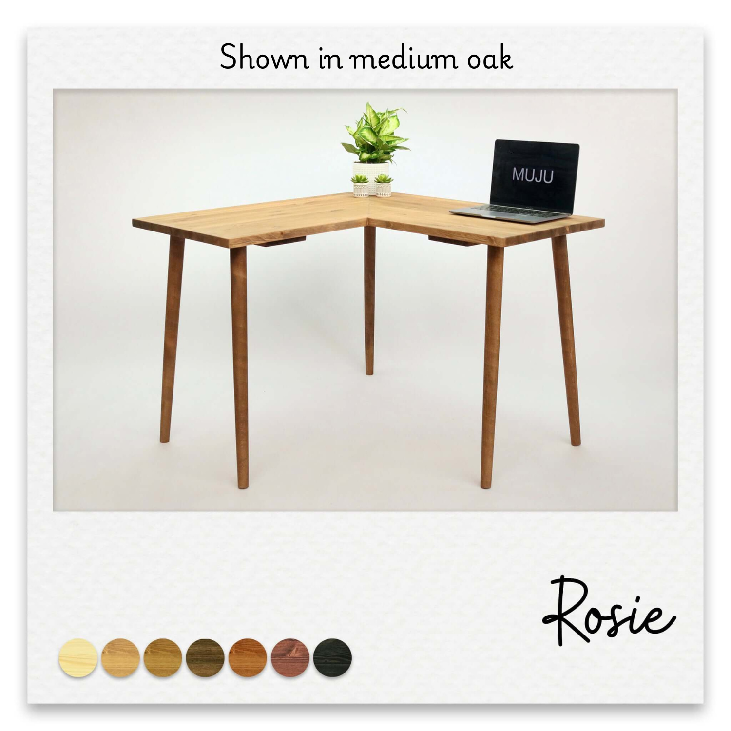 L Shaped Simple Corner Desk - Rosie