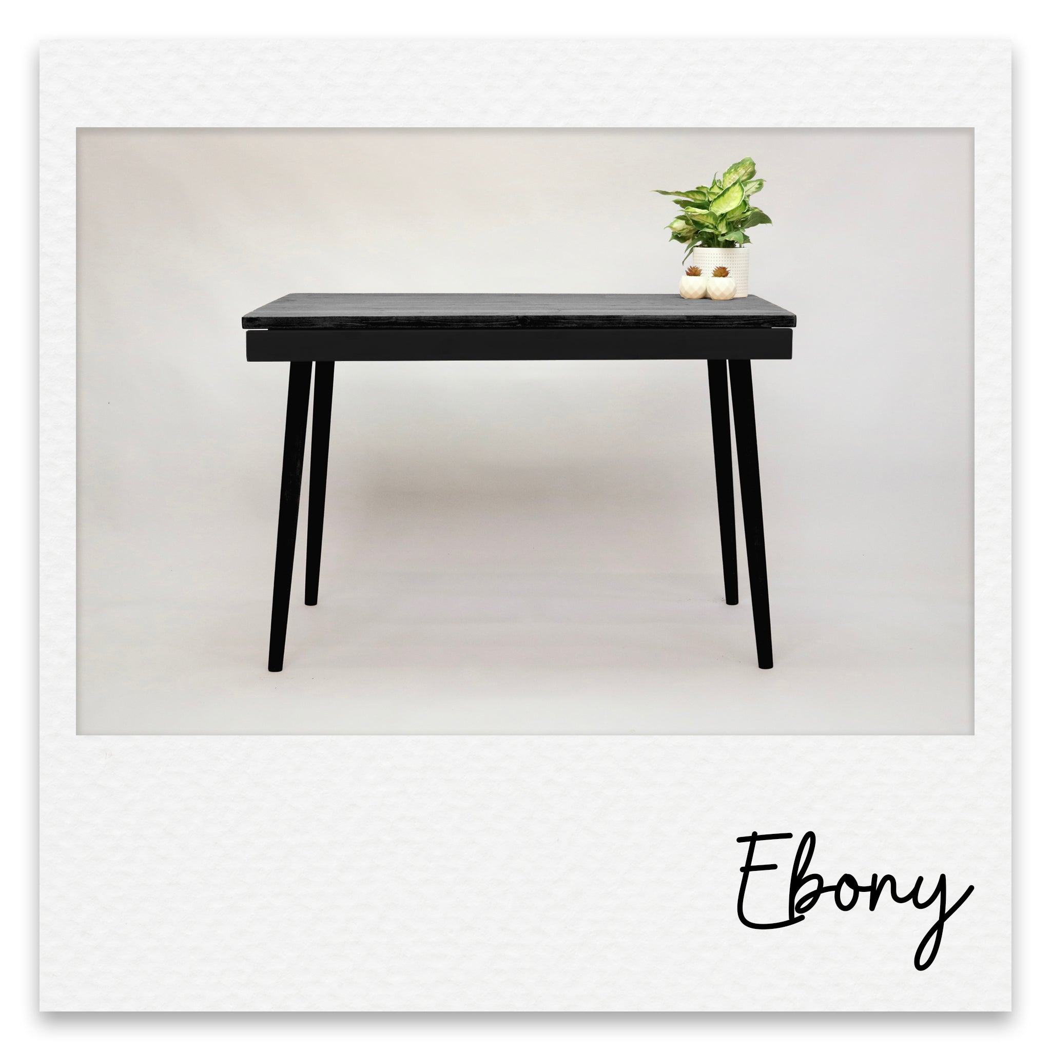 Scandinavian Simple Desk with Shallow Drawer and Painted Drawer Face - Jessica