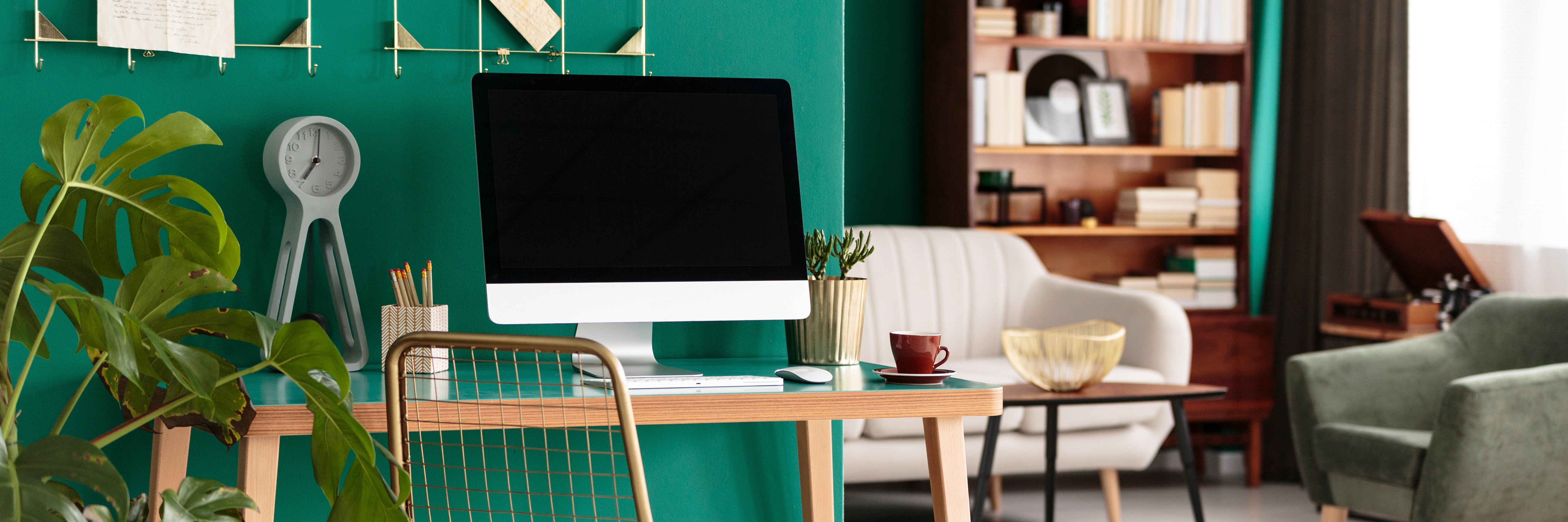 Home Office Desk with Computer