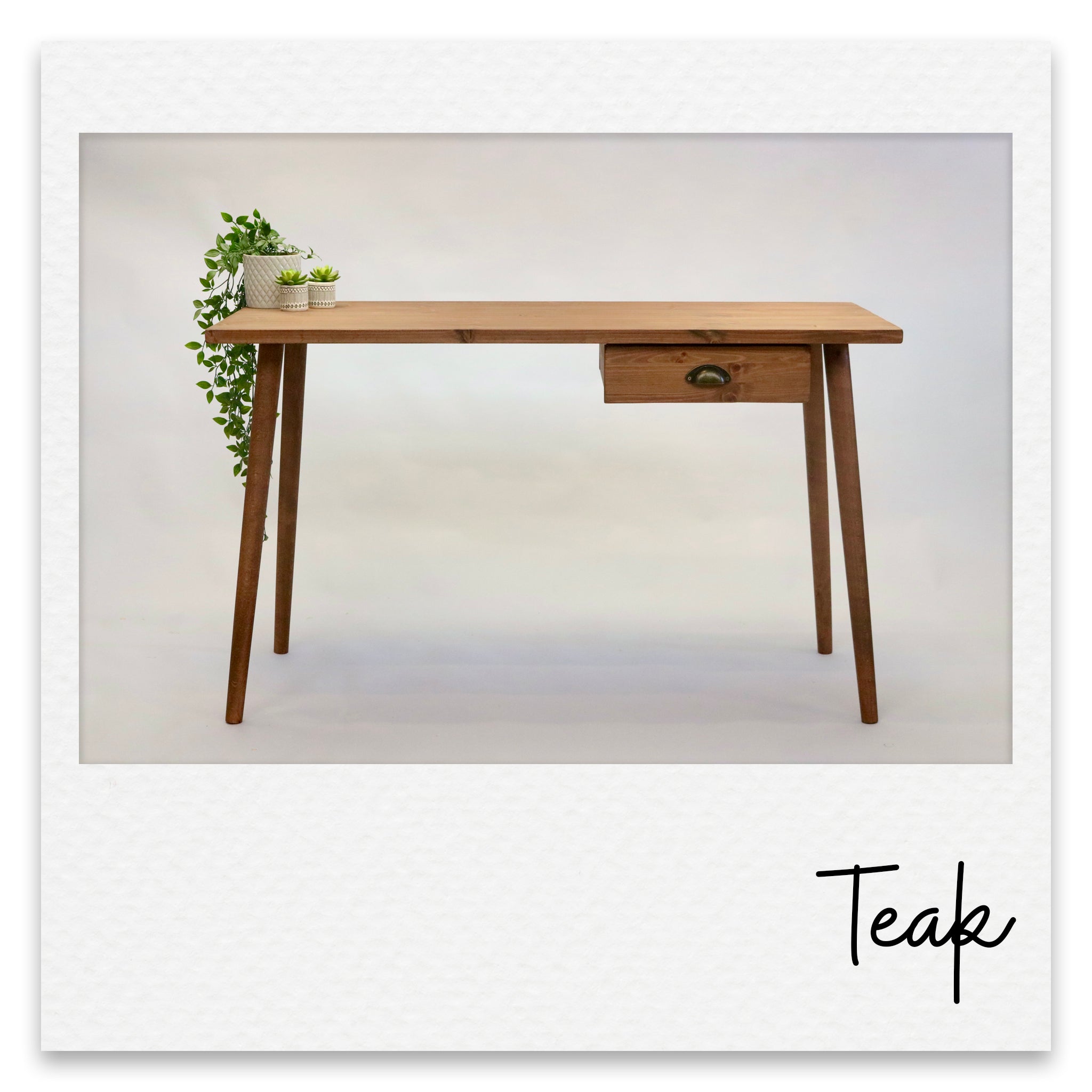 Vintage Wooden Desk With Compact Drawer - William
