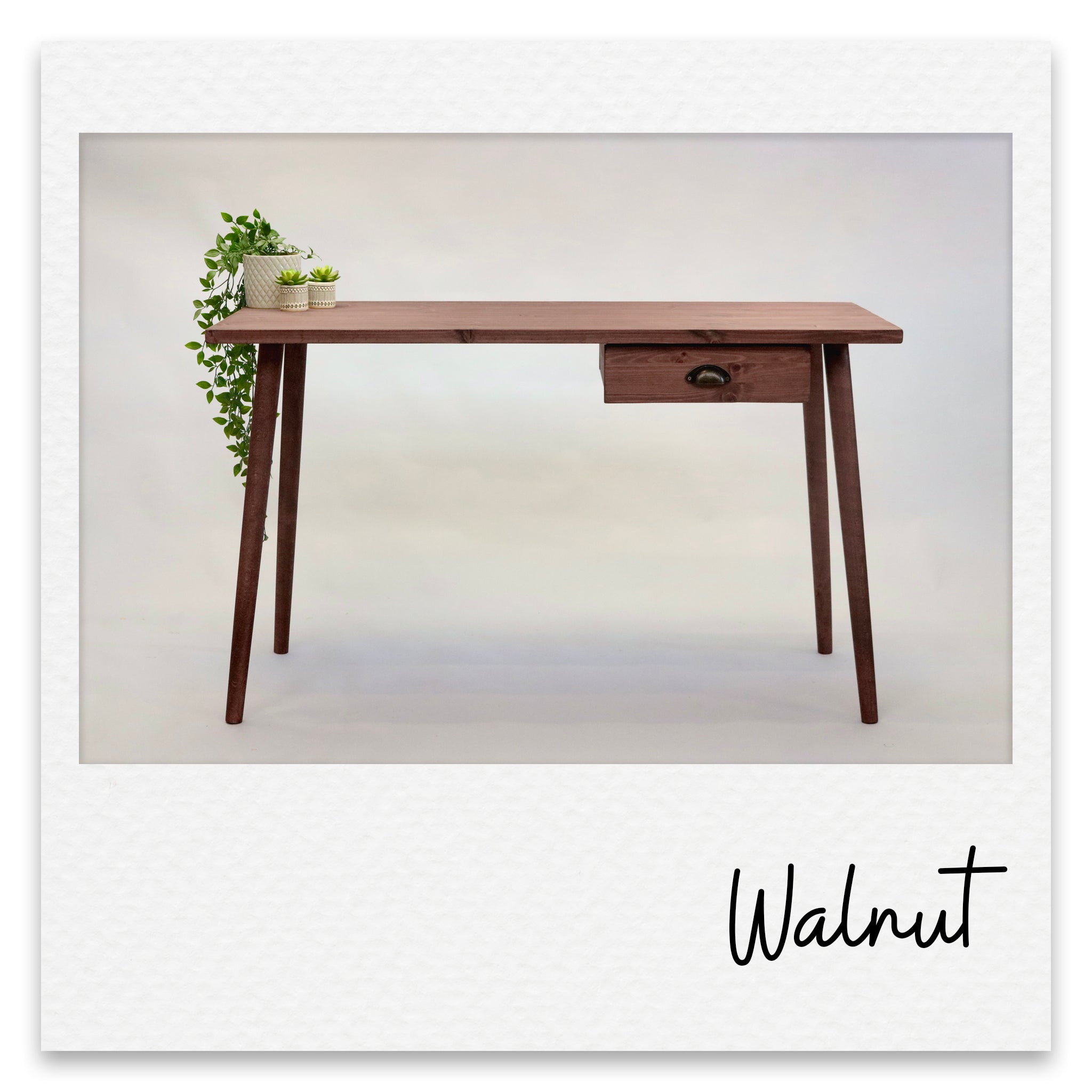 Vintage Wooden Desk With Compact Drawer - William