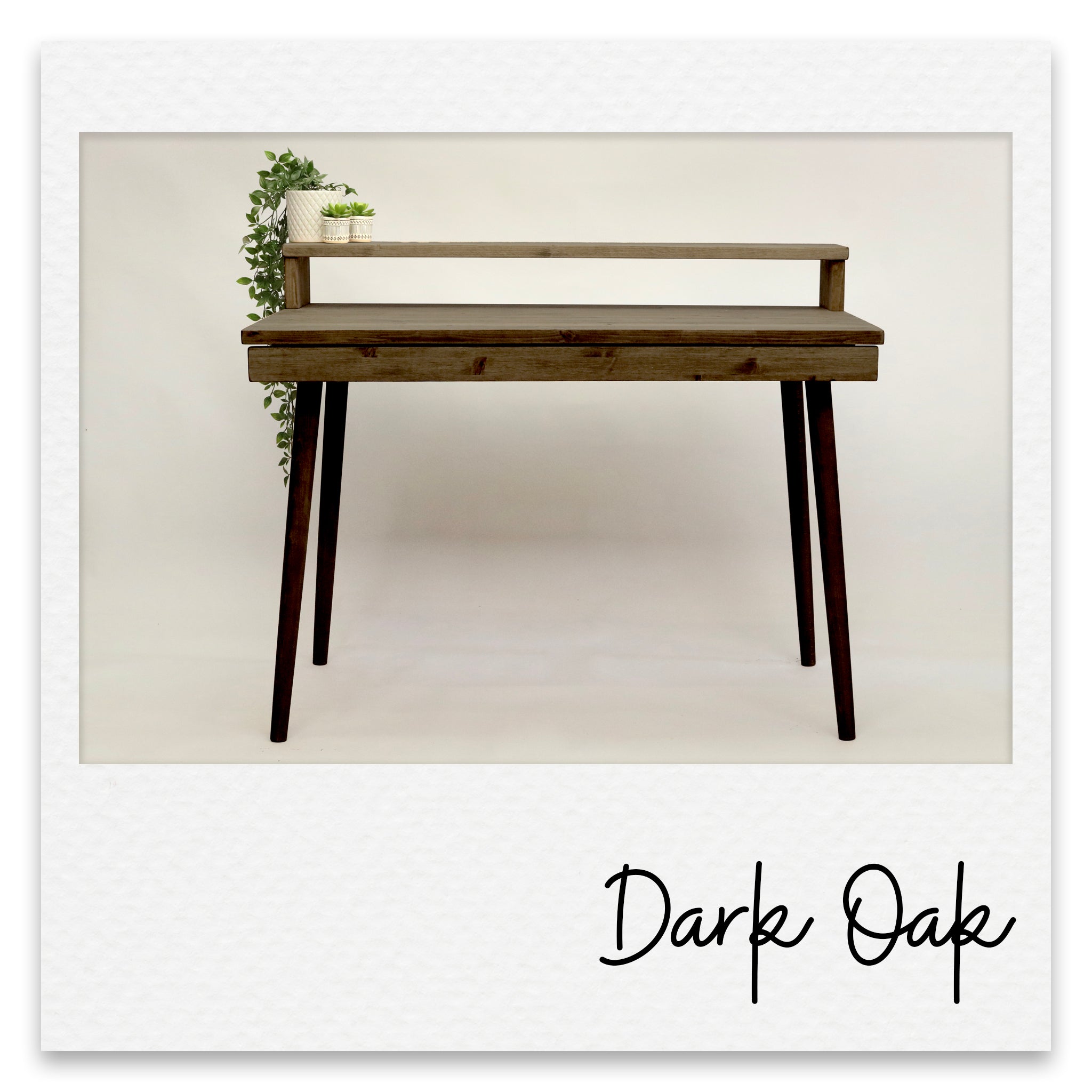 Office Desk with Monitor Stand and Accent Coloured Drawer - Ginger