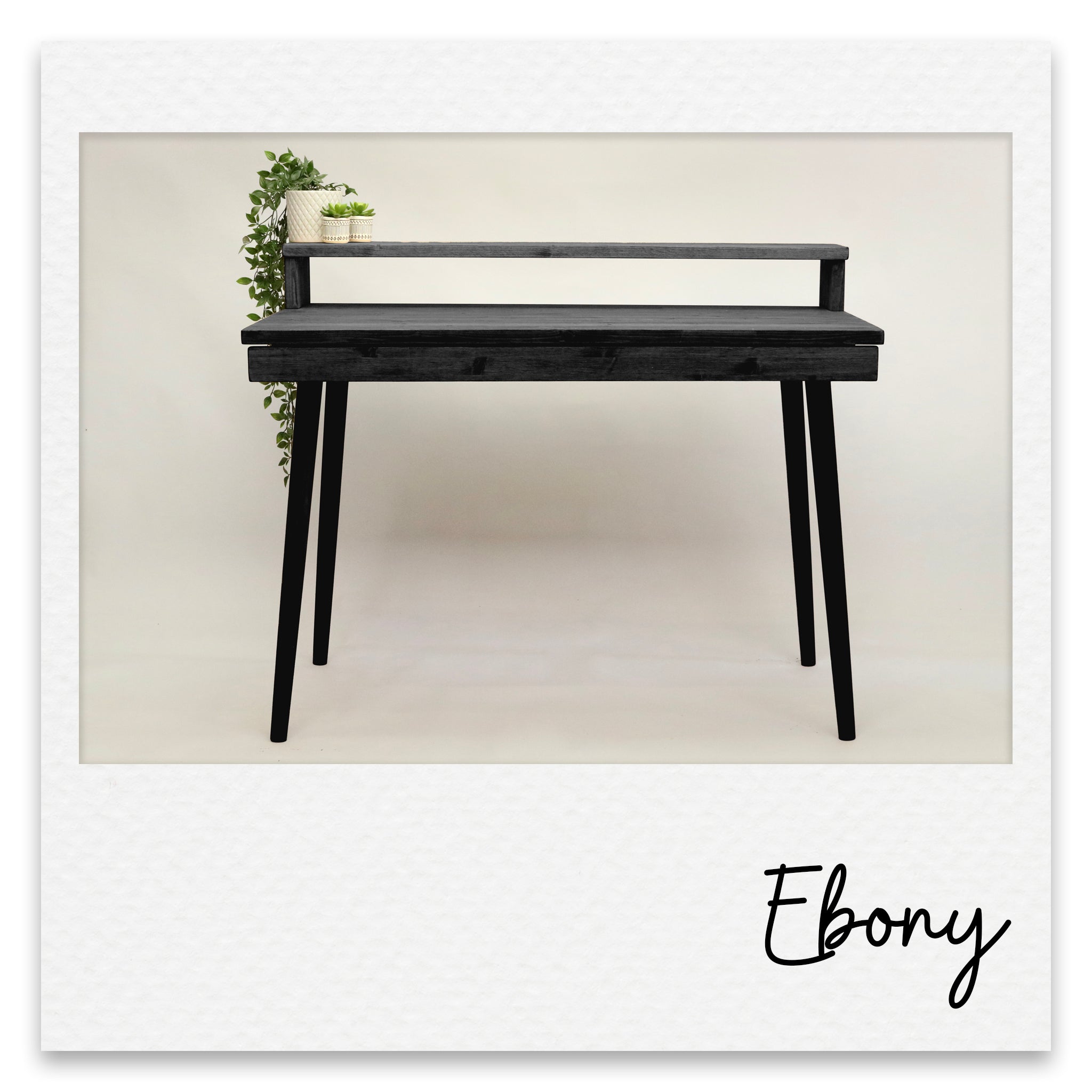 Office Desk with Monitor Stand and Accent Coloured Drawer - Ginger