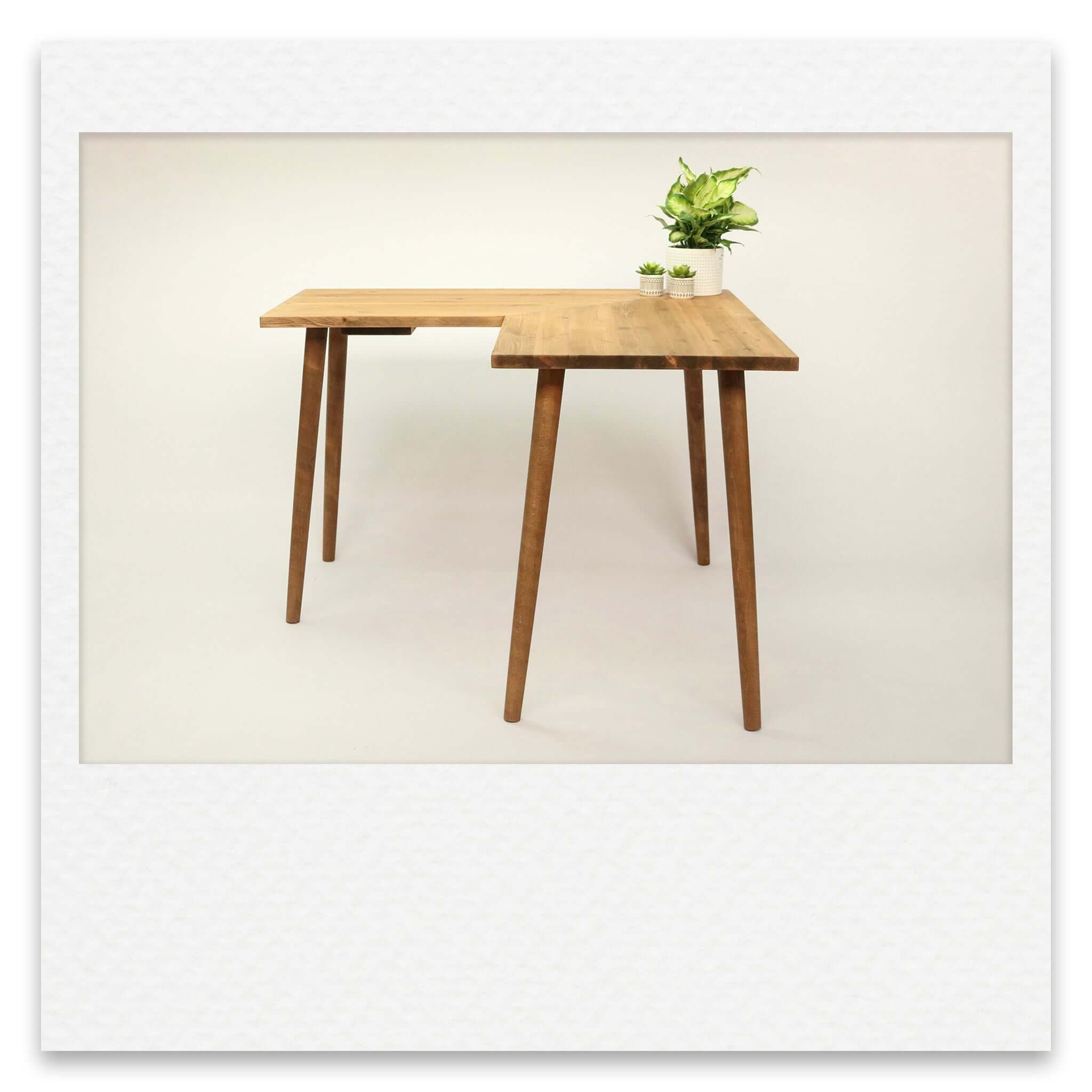 Simple Corner Desk in Solid Wood
