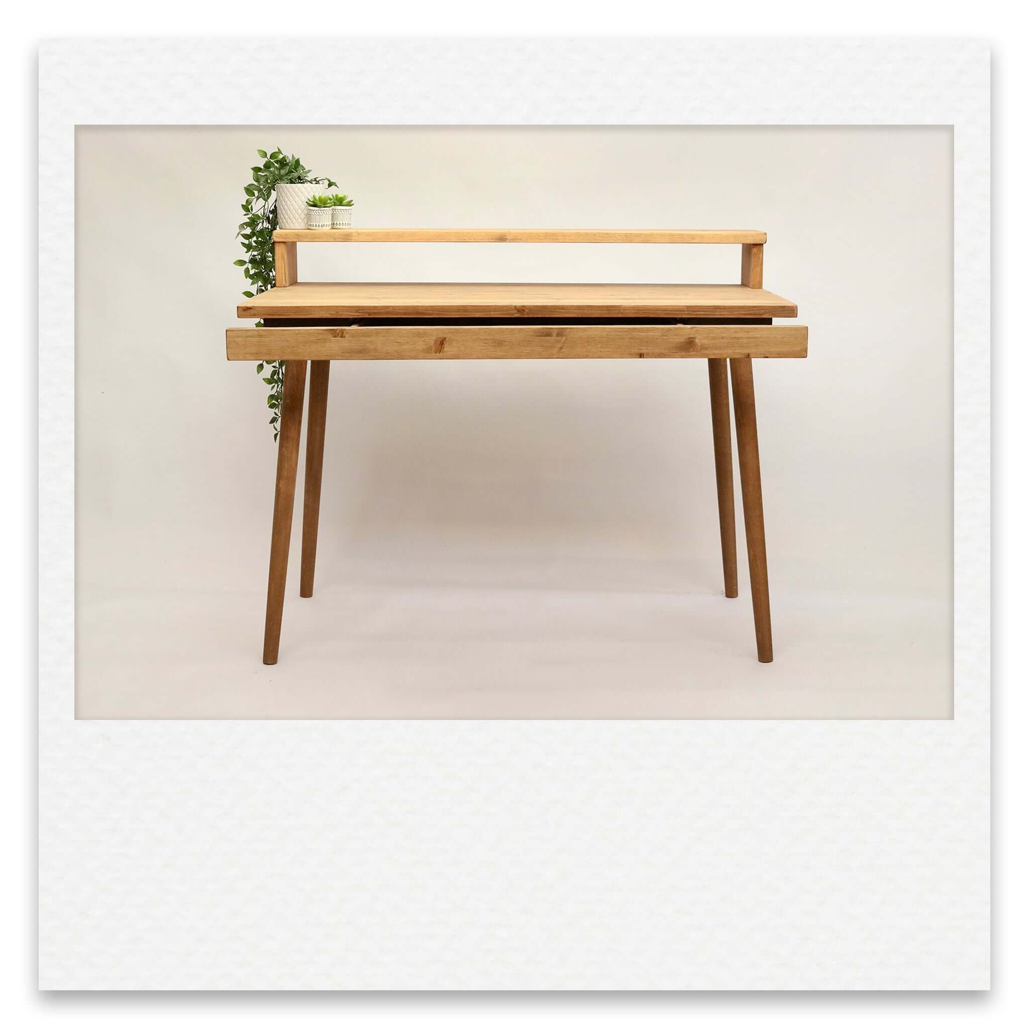 Work from Home Desk with Shallow Hidden Drawer