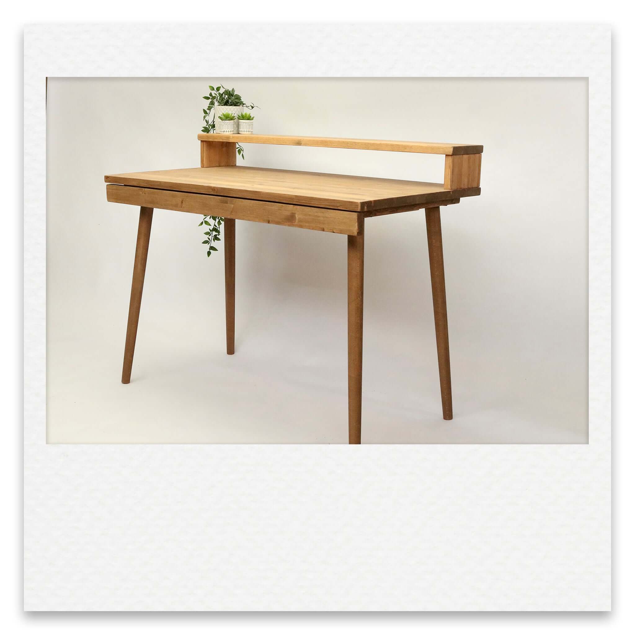 Work from Home Desk with Shallow Hidden Drawer