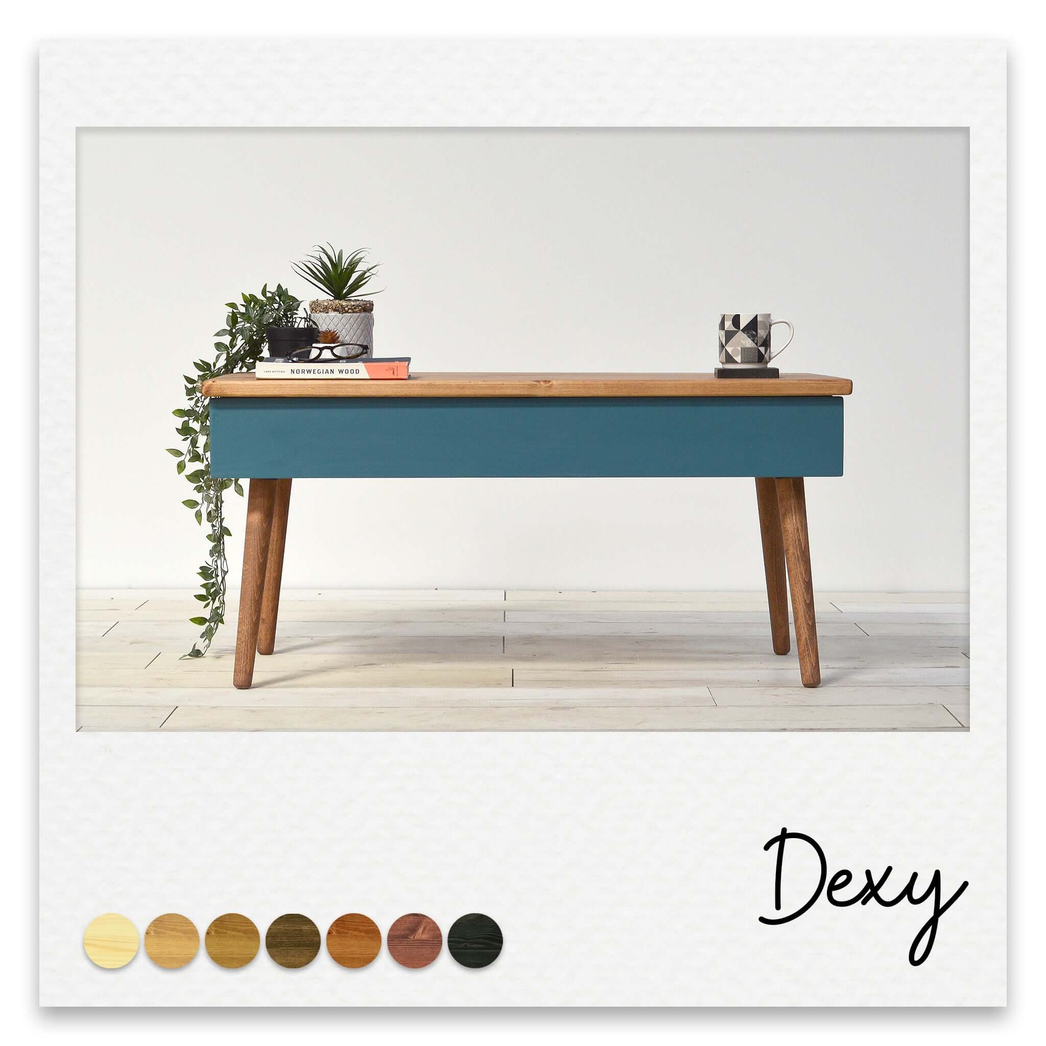 Mid Century Modern Coffee Table with customisable painted Drawer