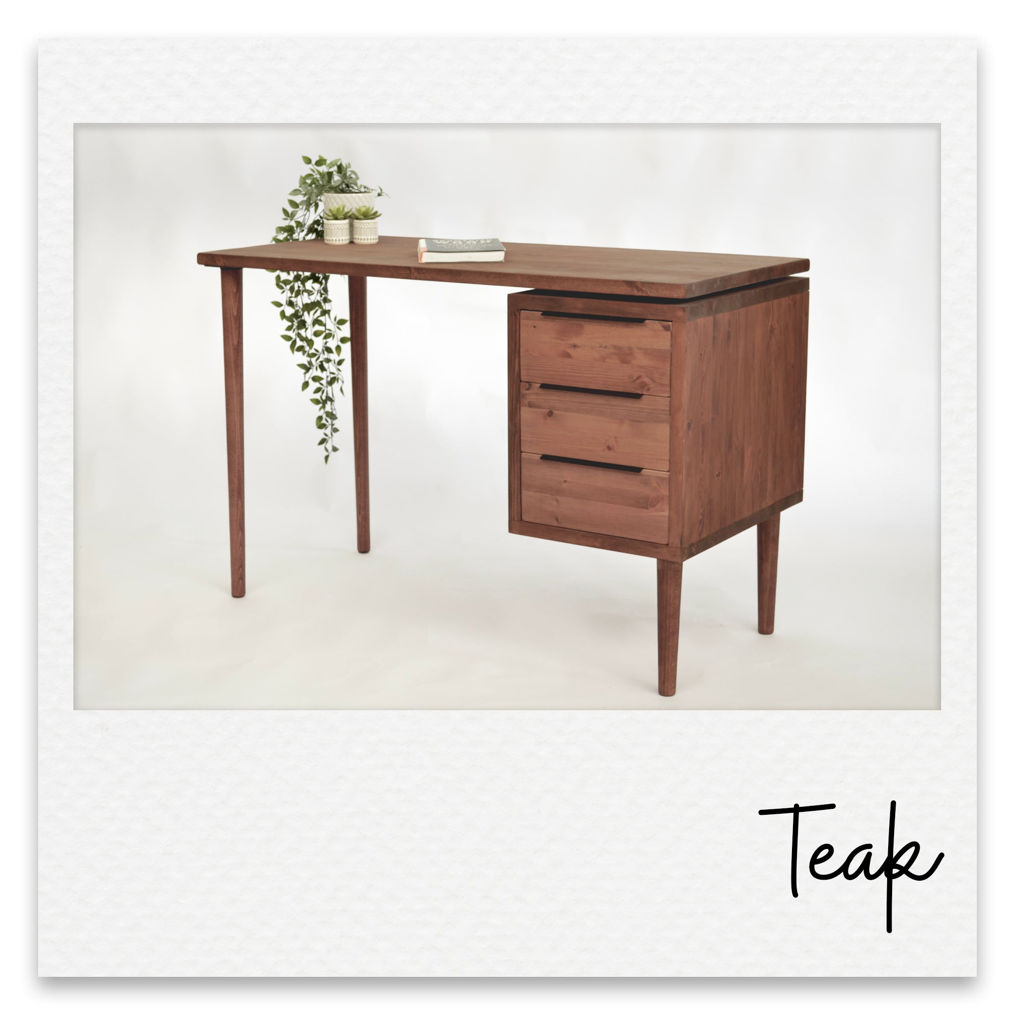 Mid - Century Executive Desk with Drawer Pedestal - Harvey