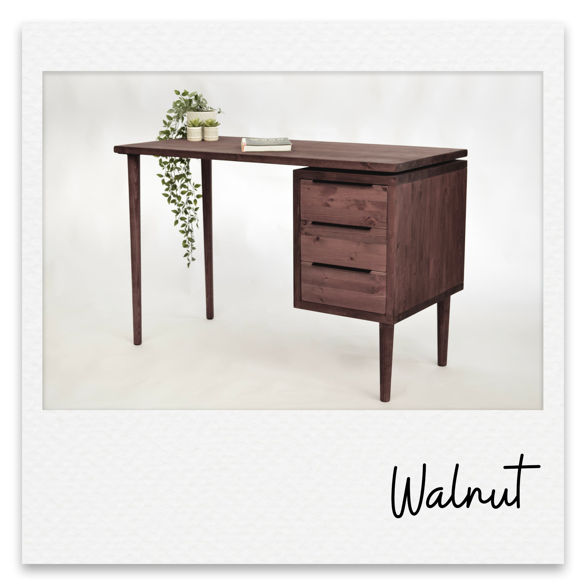 Mid - Century Executive Desk with Drawer Pedestal - Harvey