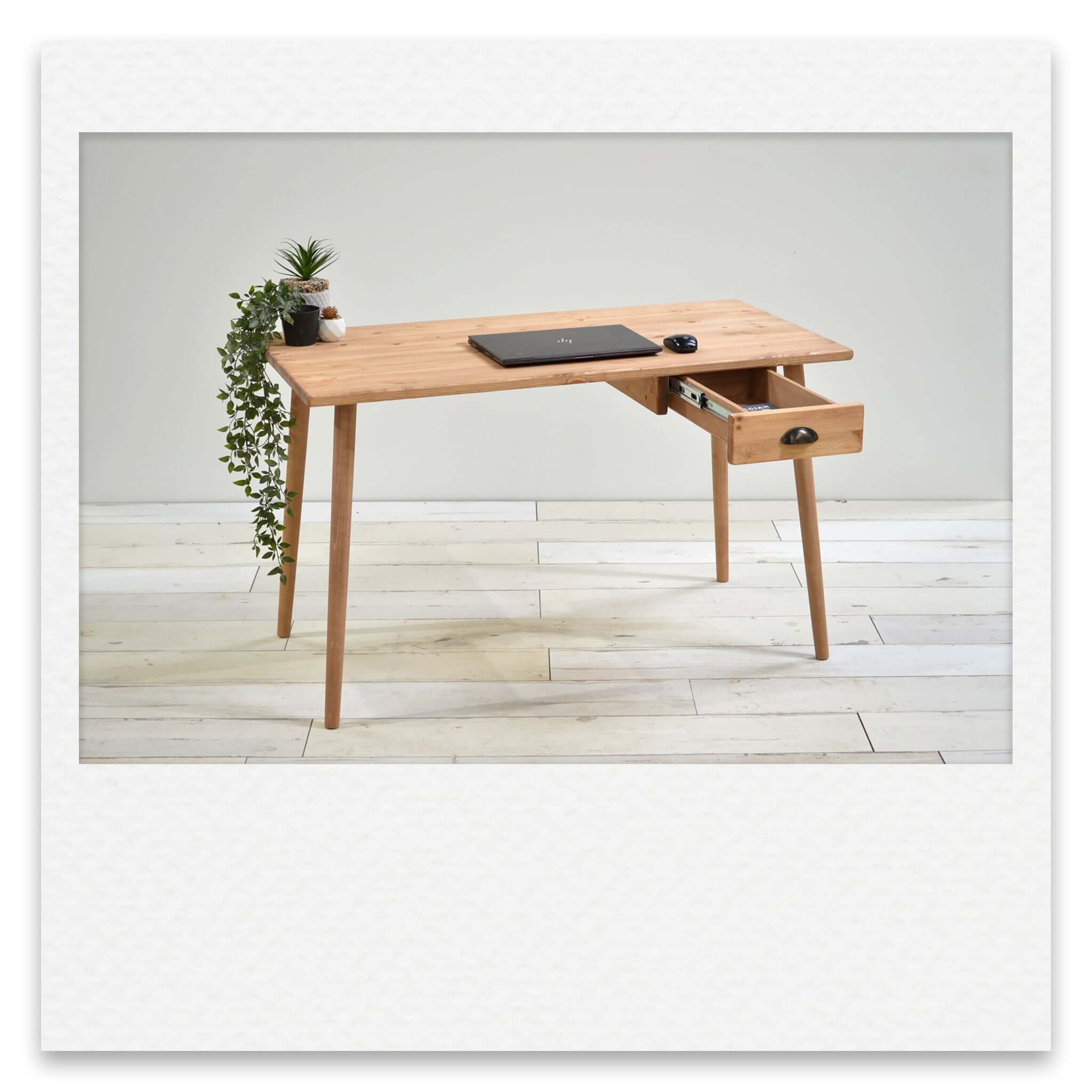 Vintage Desk With Compact Drawer
