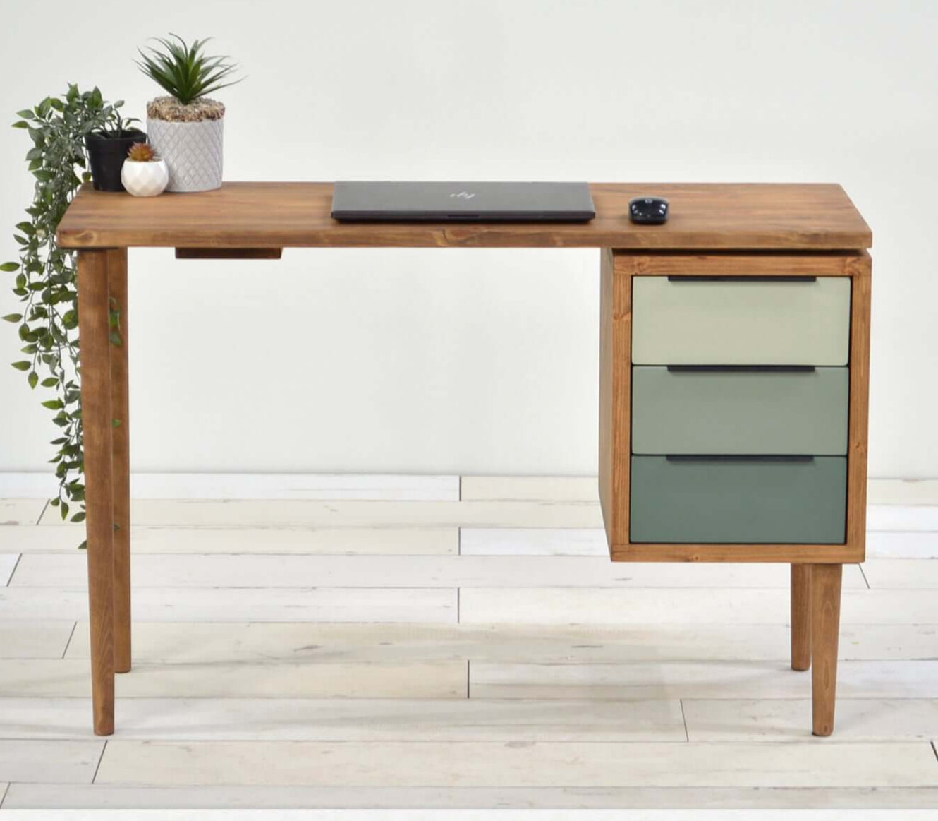 Mid Century Executive Desk with 3 Drawers