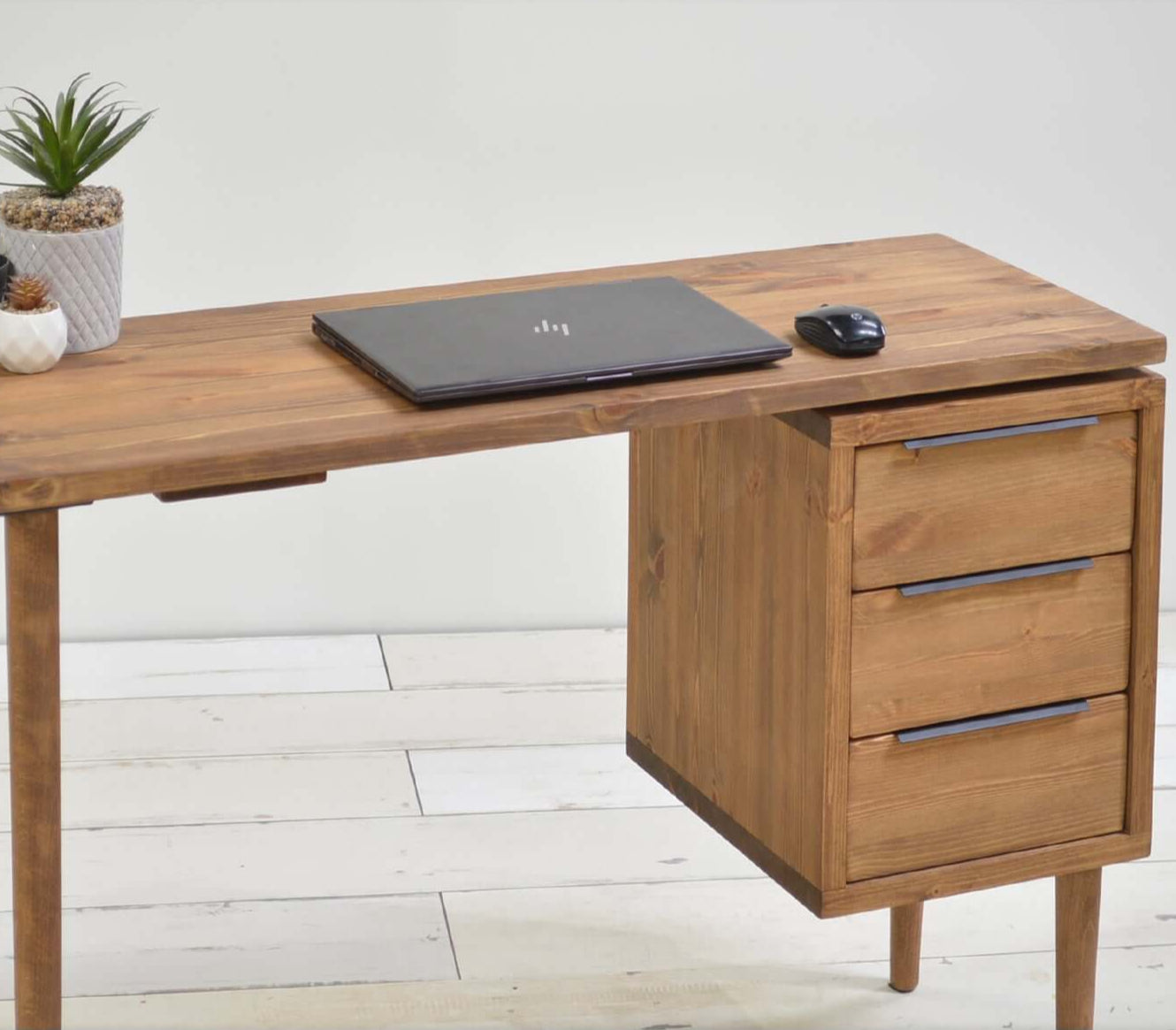 Mid - Century Executive Desk with Drawer Pedestal