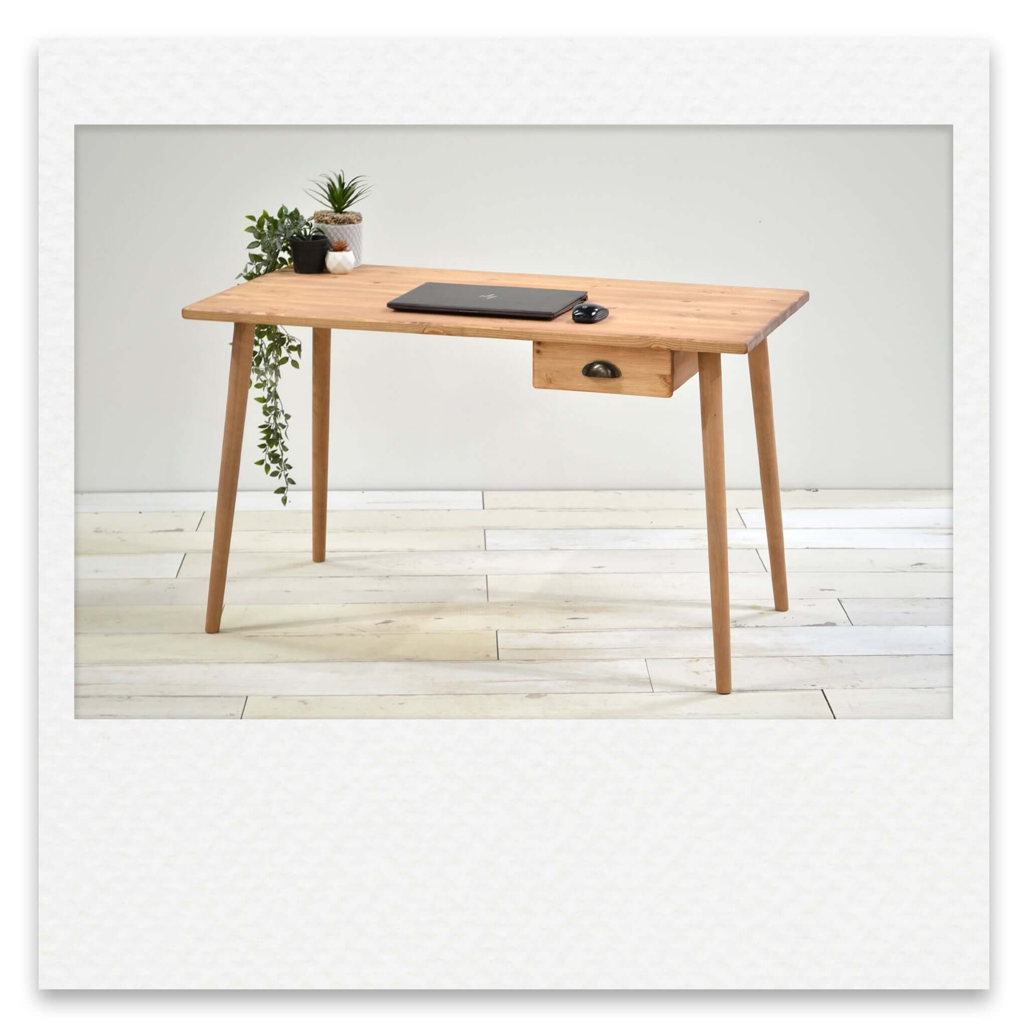 Vintage Desk With Compact Drawer