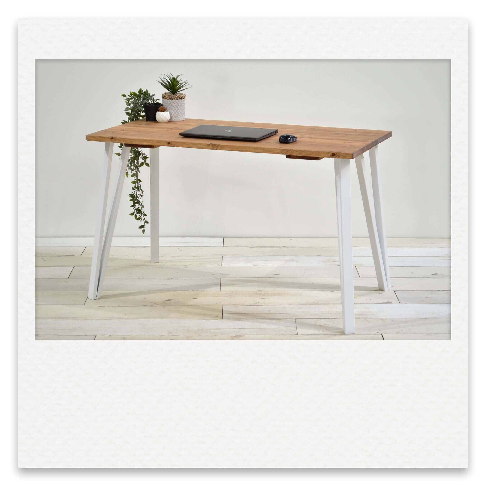 Simple Desk with Metal Box Legs