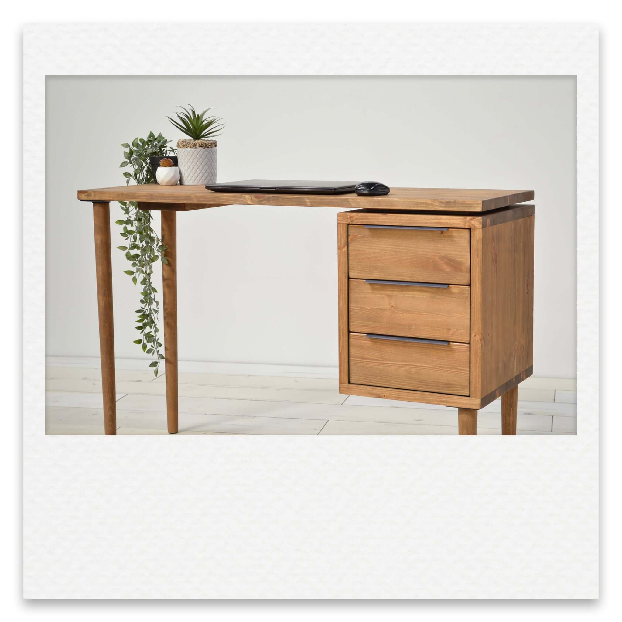 Mid - Century Executive Desk with Drawer Pedestal