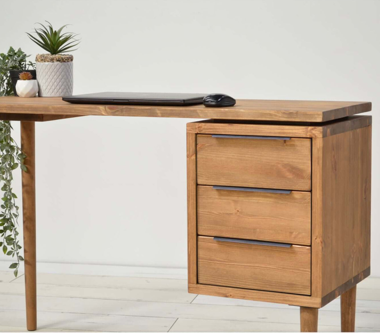 Mid - Century Executive Desk with Drawer Pedestal