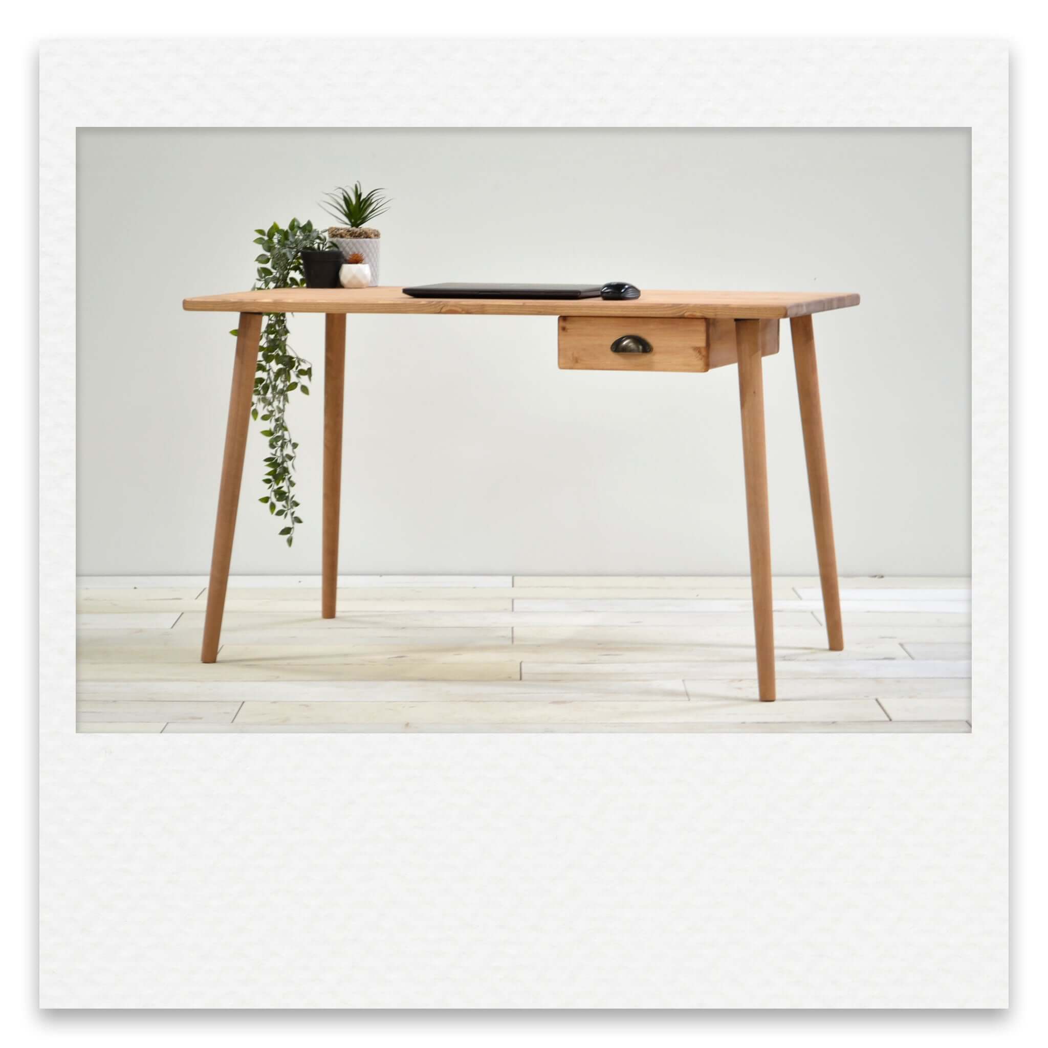 Vintage Desk With Compact Drawer