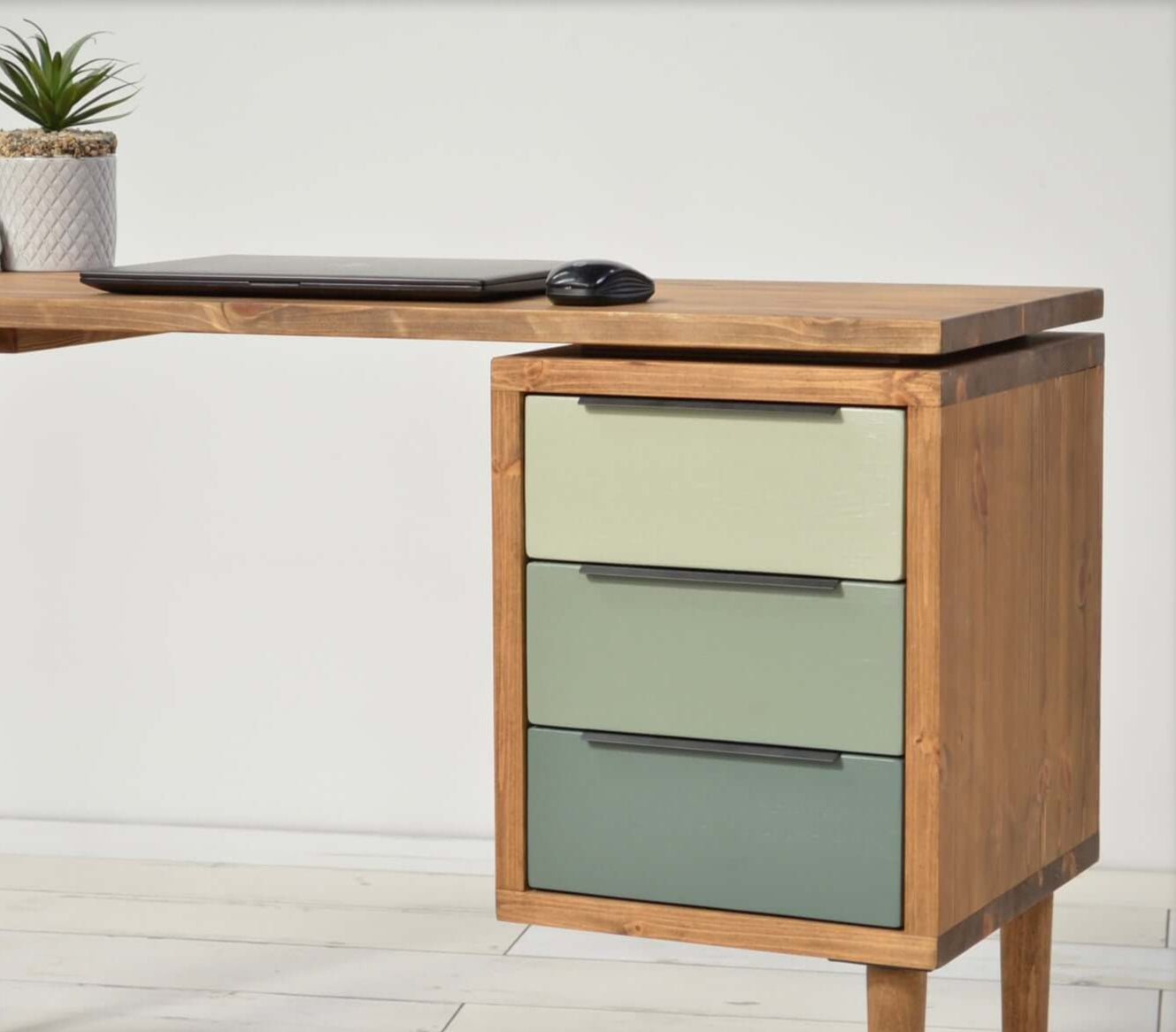 Mid Century Executive Desk with 3 Drawers