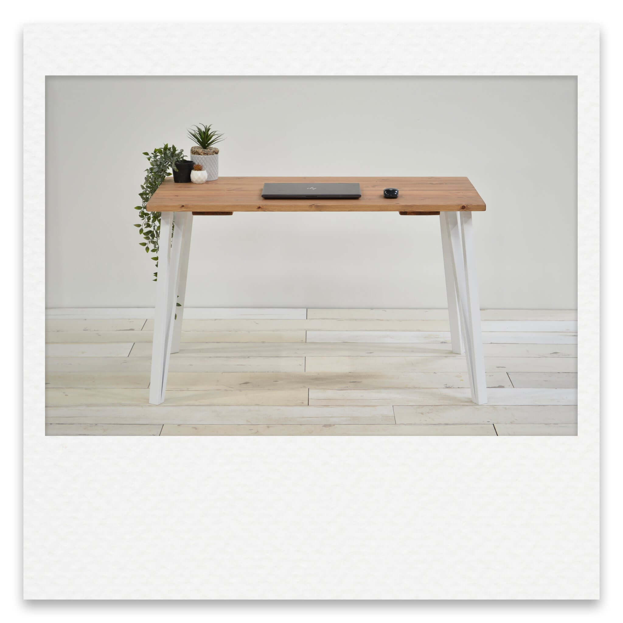 Simple Desk with Metal Box Legs